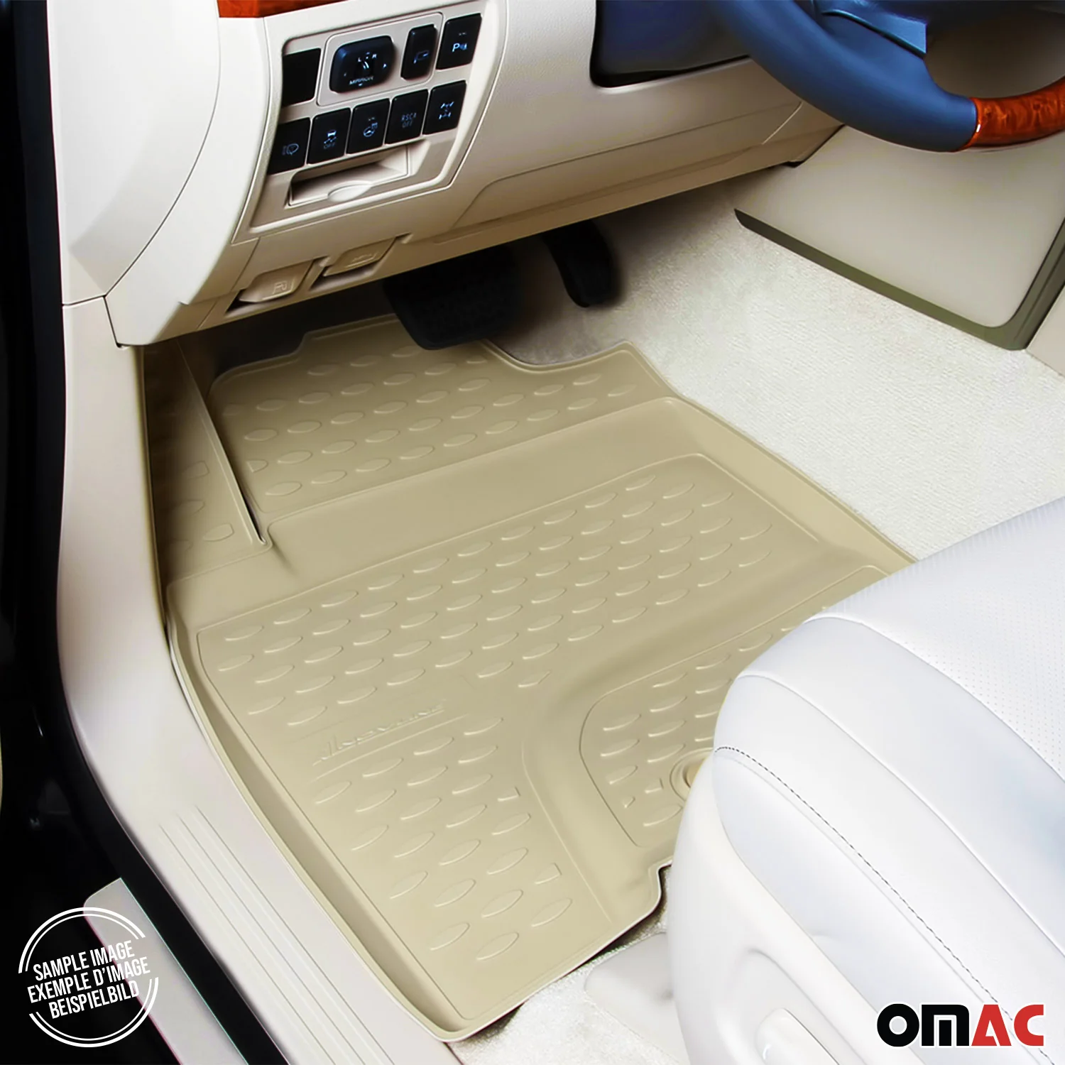 2010-2013 BMW 5 Series F10 F11 4WD xDrive Pre-Facelift Floor Mats Liners Full Set All Weather Beige - Image 6