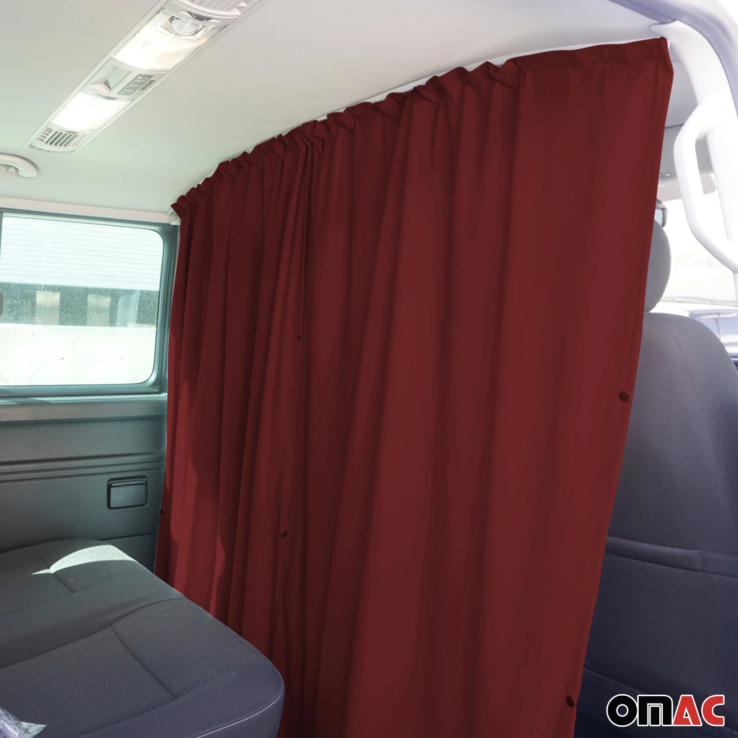 54" x 71" Cab Divider Van Cabin Curtain Campervan Kit Red - Image 6