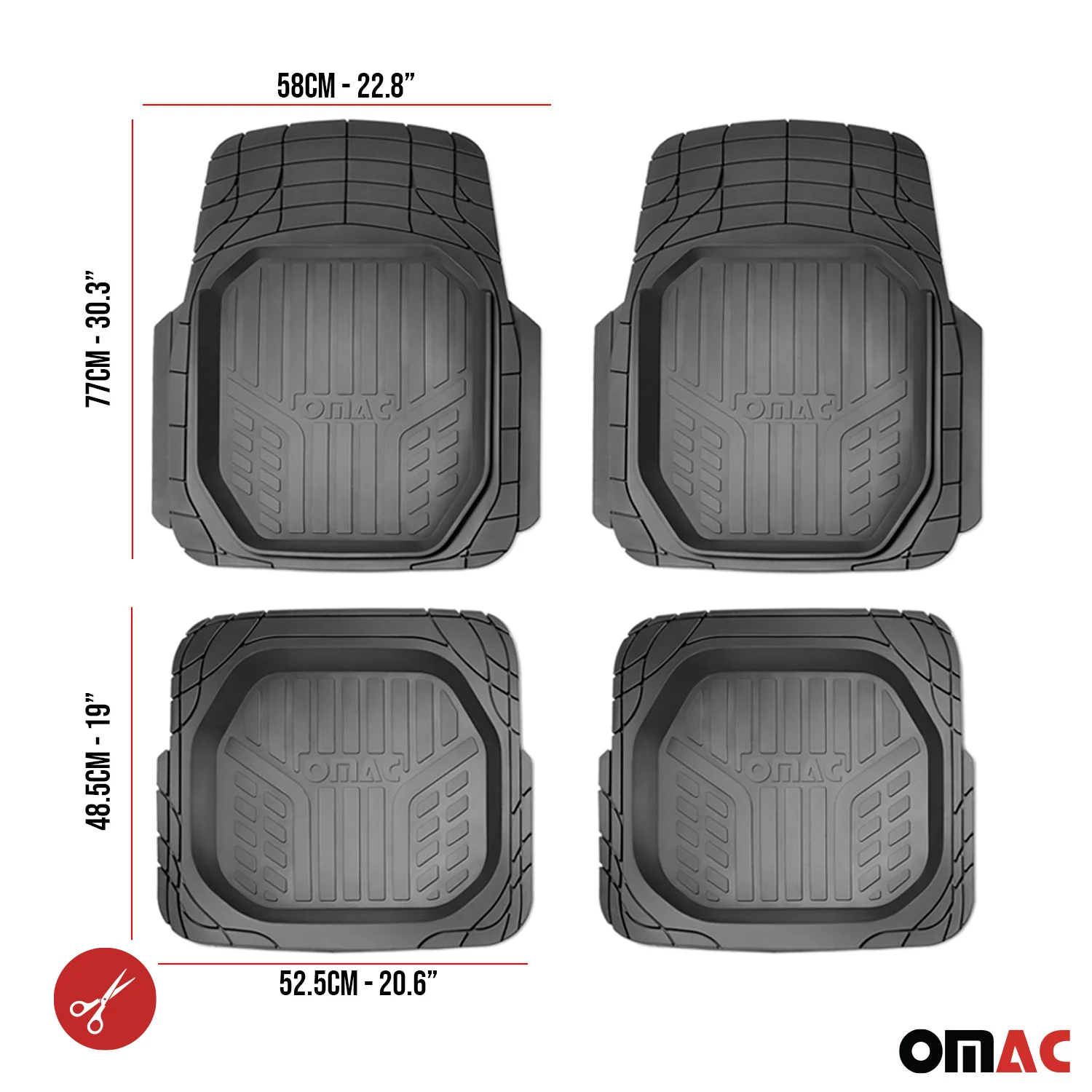 Toyota Semi-Custom fit Floor Mats Liner All Weather 3D Black Waterproof 4Pcs - Image 6
