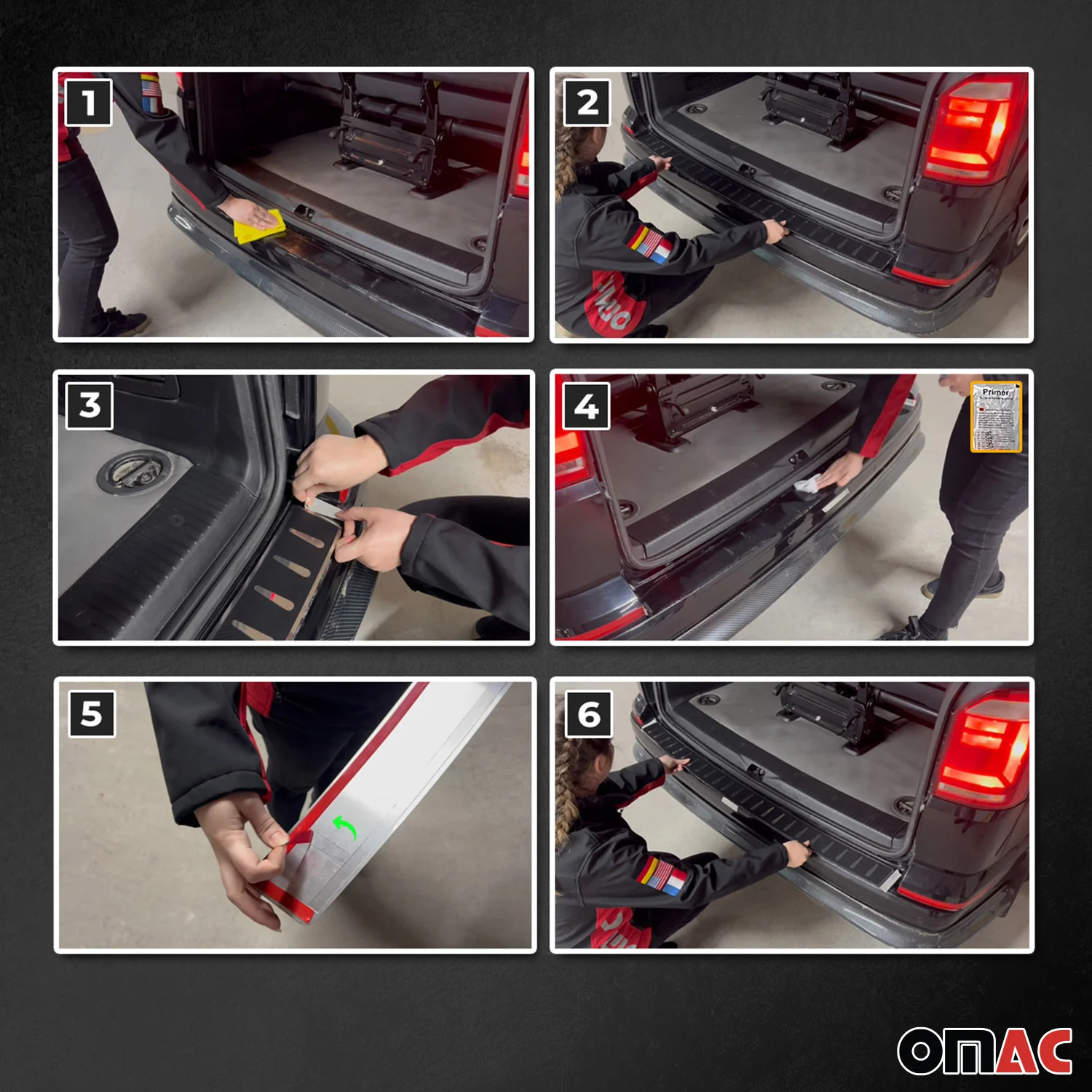 2017-2020 Nissan Rogue Sport Rear Bumper Guard Carbon Foiled & Stainless Steel Silver - Image 4