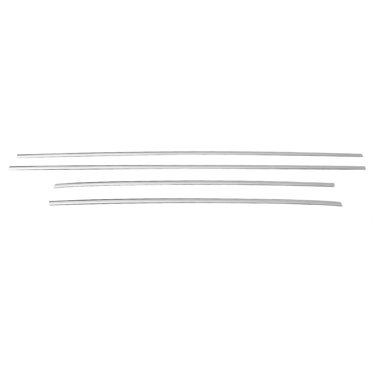 2011-2017 Nissan Juke Window Molding Trim Streamer Stainless Steel Silver 4 Pcs - Image 7