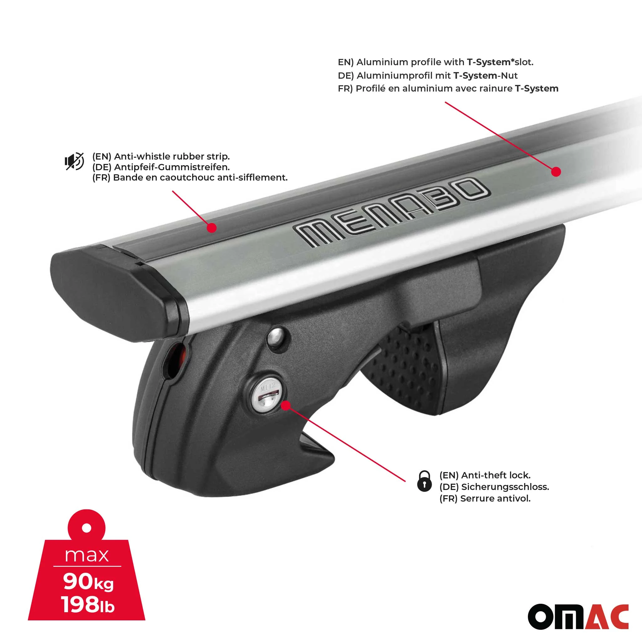 2007-2009 Dodge Durango Roof Rack Cross Bars Silver - Image 6