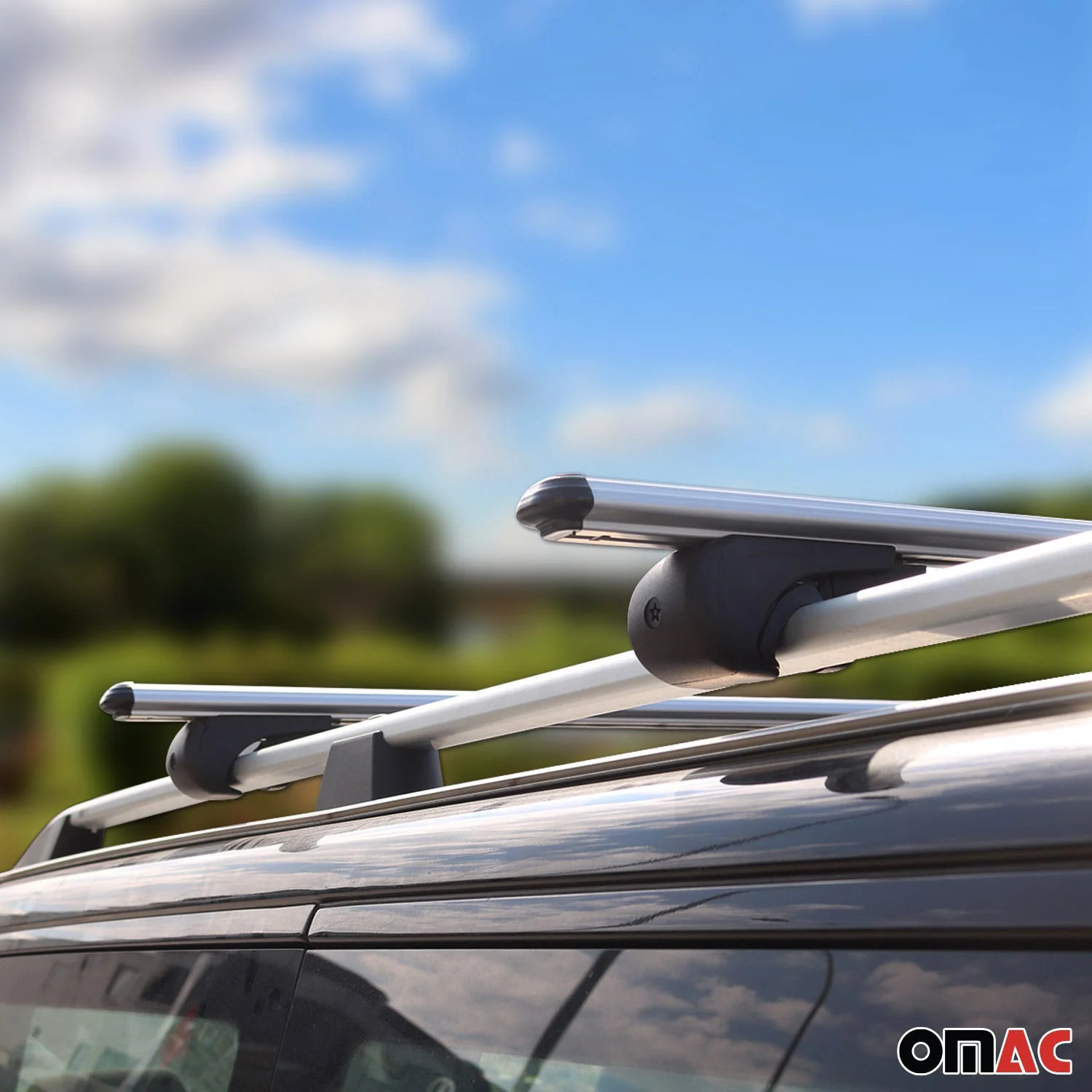 2001-2007 Dodge Grand Caravan Roof Rack Cross Bars Silver - Image 11