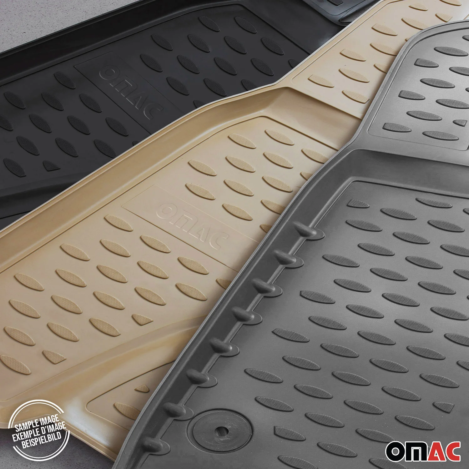2010-2016 Cadillac SRX Floor Mats Liners Full Set All Weather Beige - Image 10