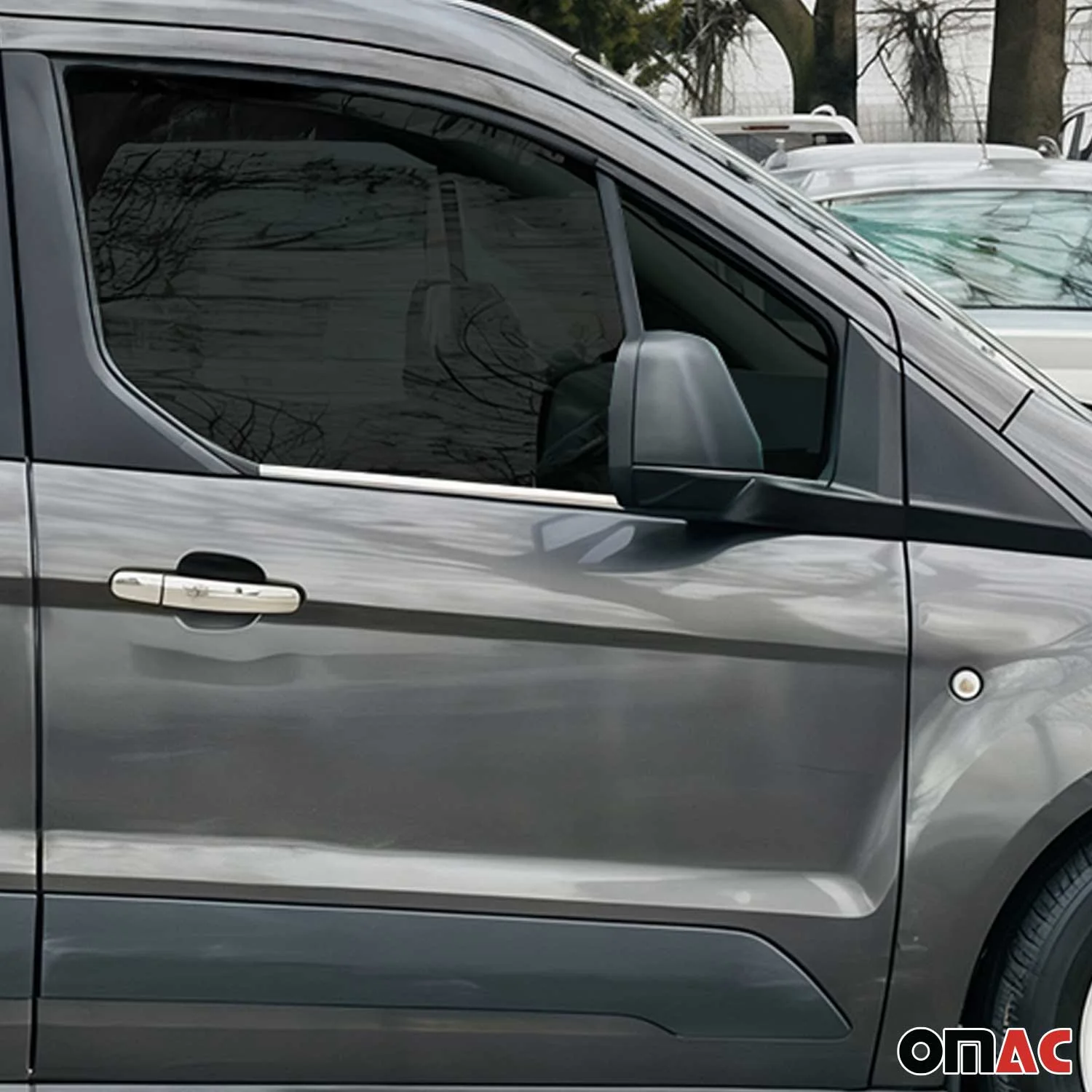 2014-2019 Ford Transit Connect Window Molding Trim Streamer Stainless Steel Silver 4x - Image 3