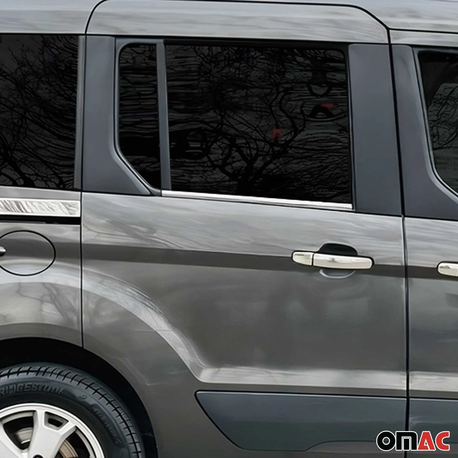 2014-2019 Ford Transit Connect Window Molding Trim Streamer Stainless Steel Silver 4x - Image 6
