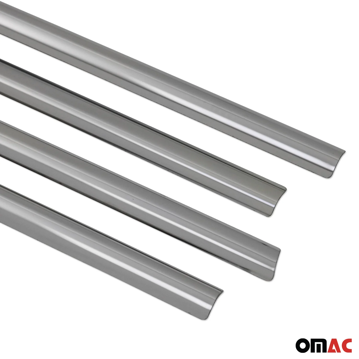 2014-2019 Ford Transit Connect Window Molding Trim Streamer Stainless Steel Silver 4x - Image 9