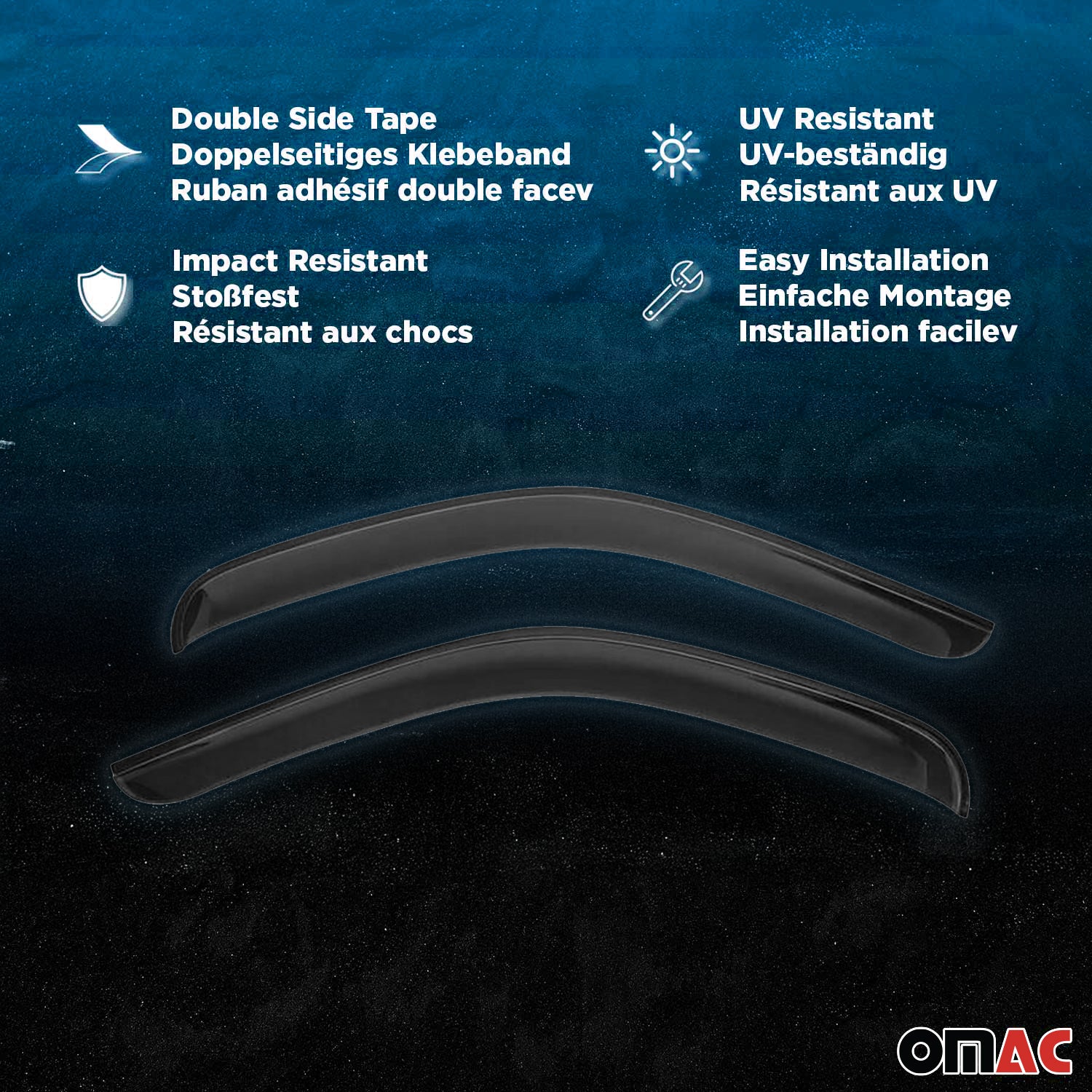 2023-2026 RAM ProMaster Window Visor Vent Rain Deflector 2Pcs Smoke - Image 4