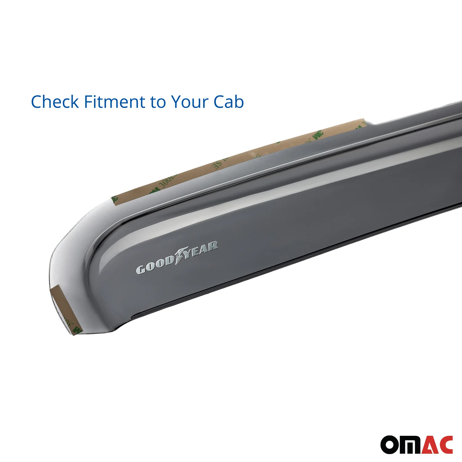 Goodyear Wind Deflectors for GMC Savana 1500 1996-2014 In-channel Smoke 2 pcs - Image 4