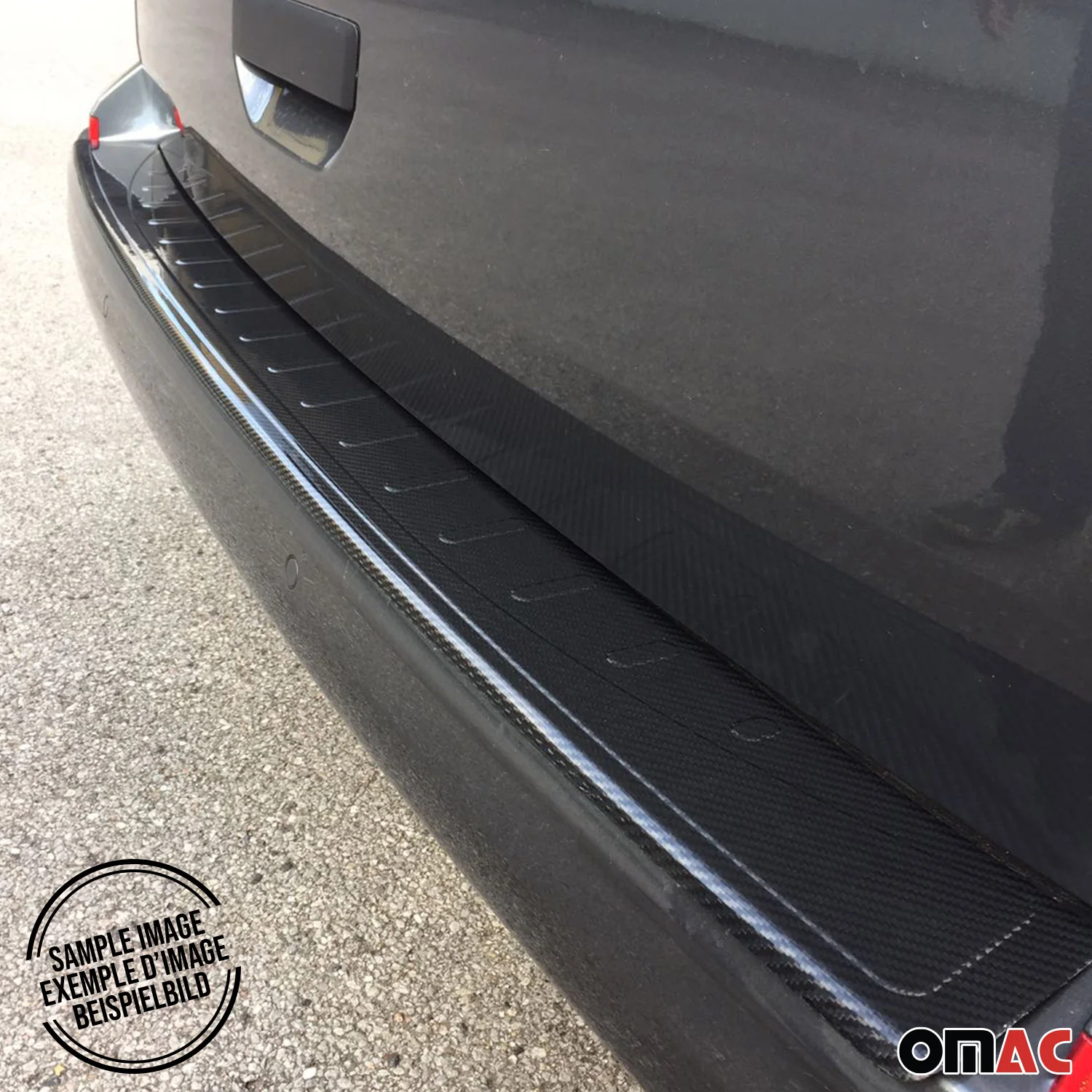 2015-2024 Jeep Renegade Rear Bumper Sill Cover Protector Guard Carbon Fiber - Image 5