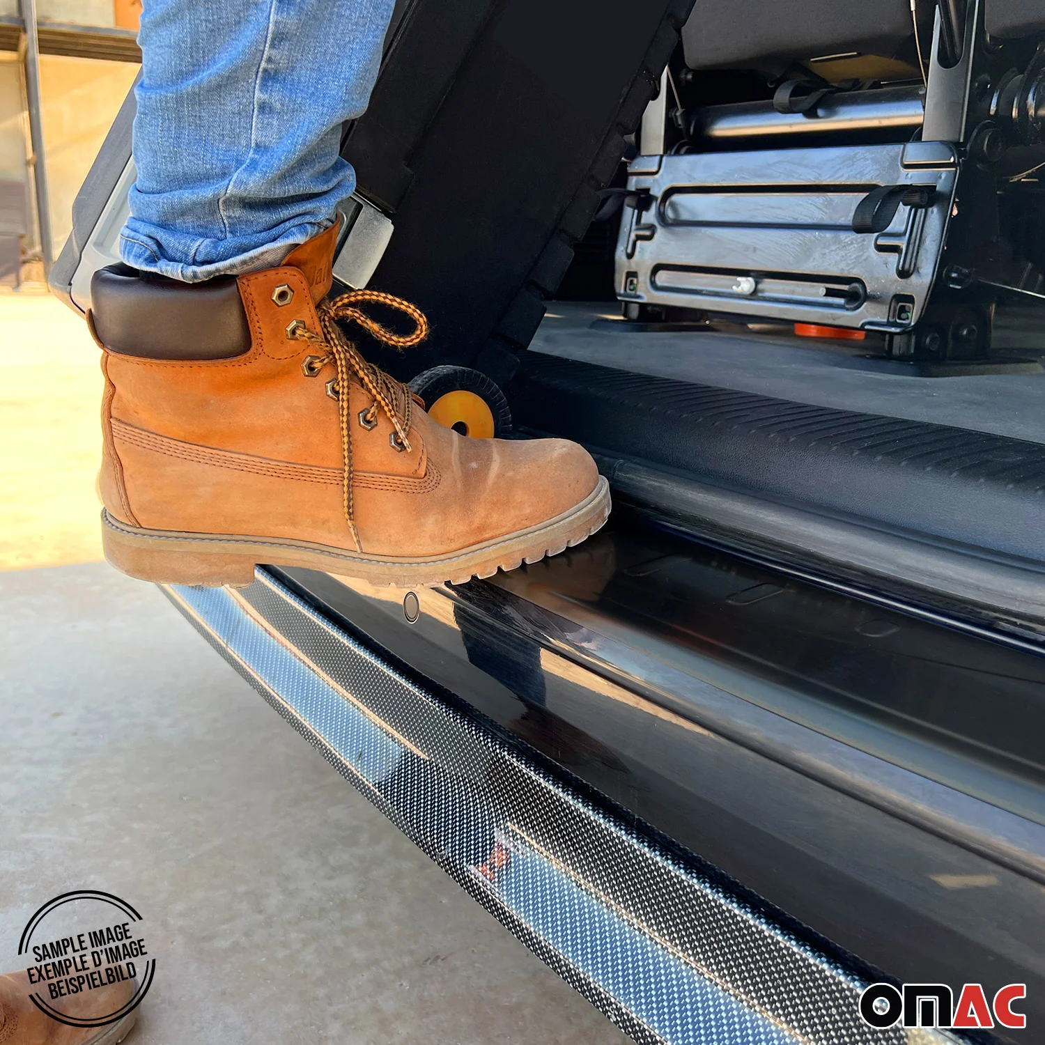 2015-2024 Jeep Renegade Rear Bumper Sill Cover Protector Steel Brushed Dark - Image 10