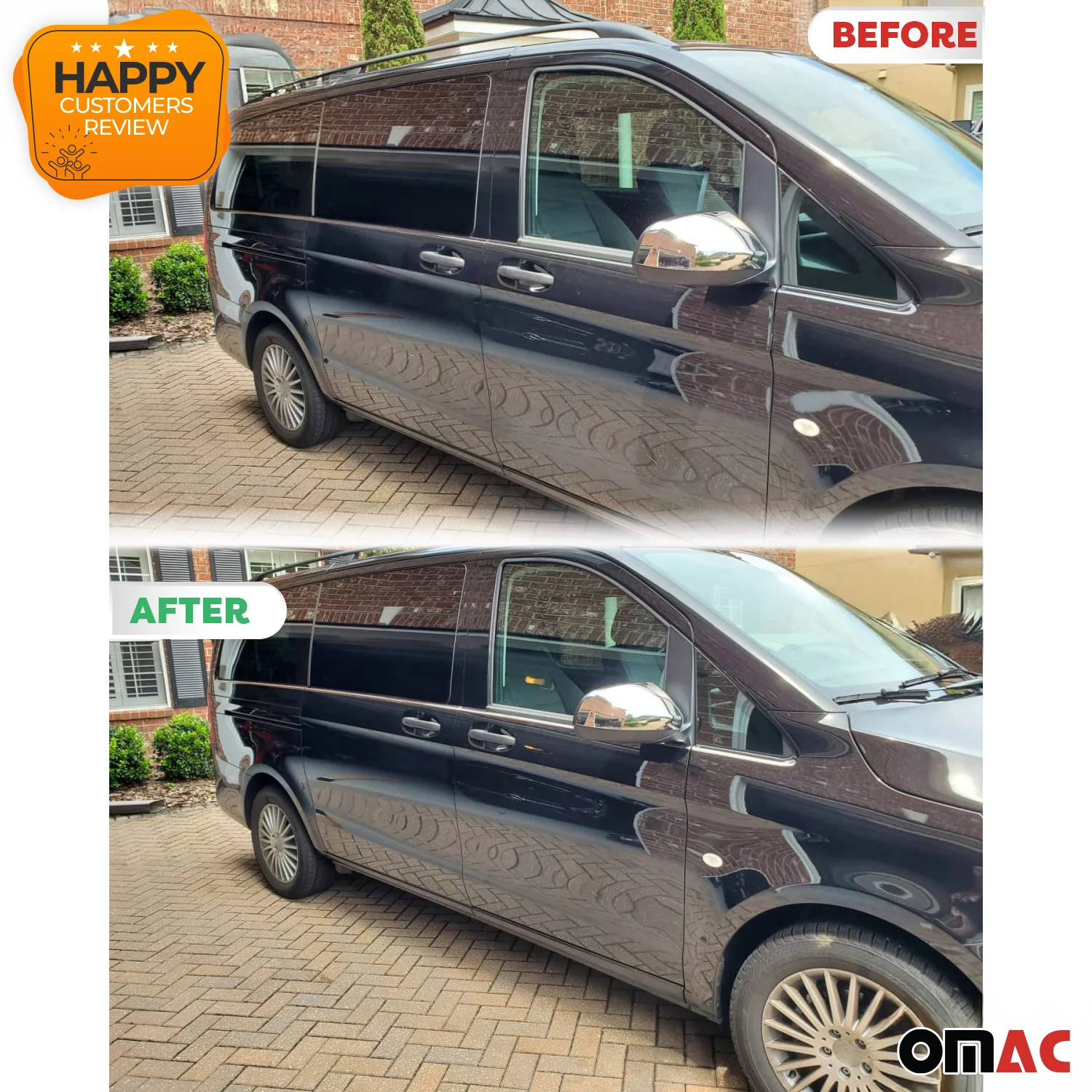 2016-2024 Mercedes Metris Long Window Molding Trim Streamer S. Steel 8x - Image 3