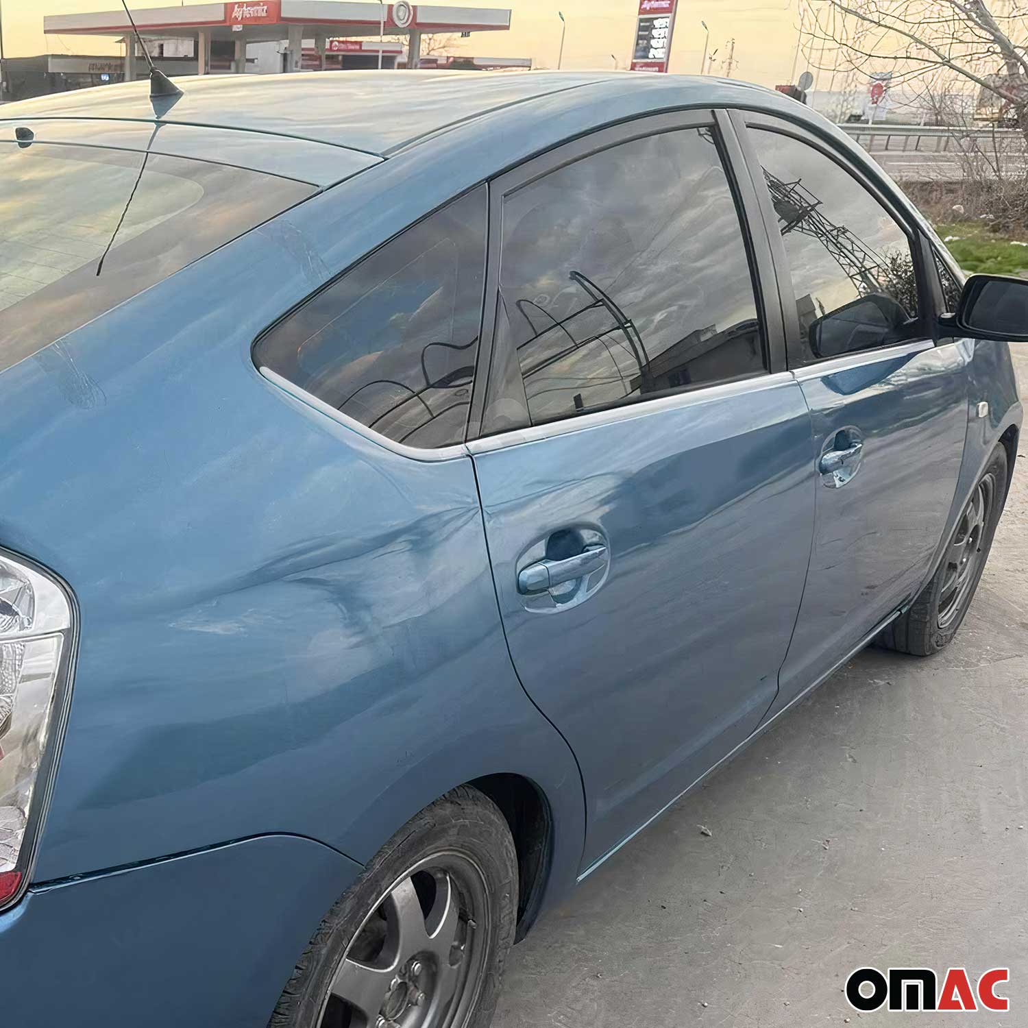 2012-2015 Toyota Prius Wagon Window Molding Trim Streamer Stainless Steel Silver 8 Pcs - Image 3