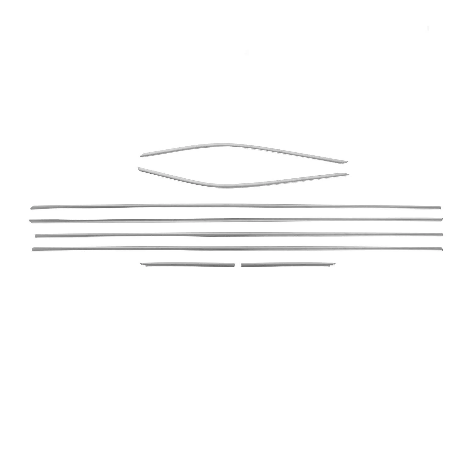 2012-2015 Toyota Prius Wagon Window Molding Trim Streamer Stainless Steel Silver 8 Pcs - Image 6