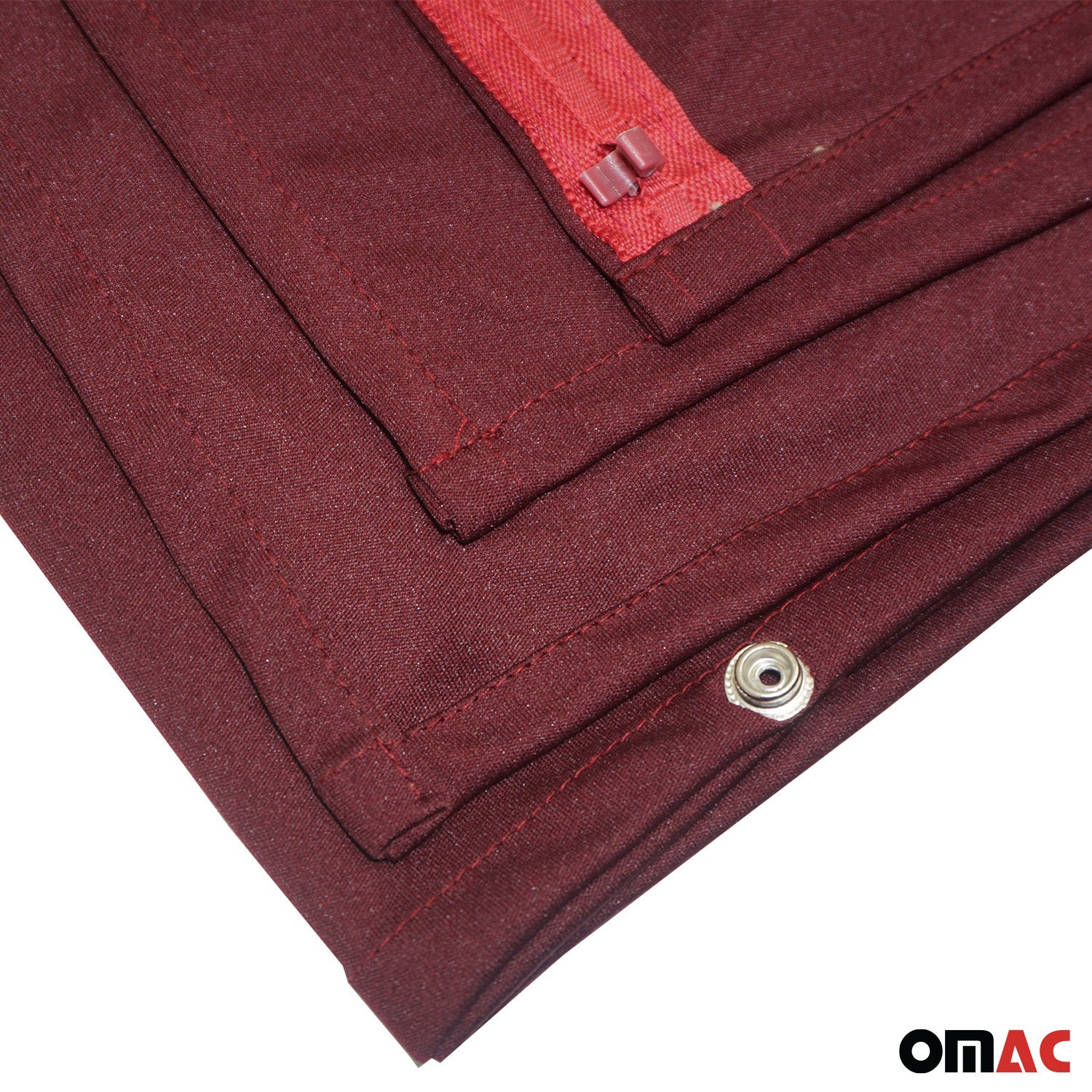 GMC Savana Trunk Tailgate Curtains Red 2 Privacy Curtains - Image 7