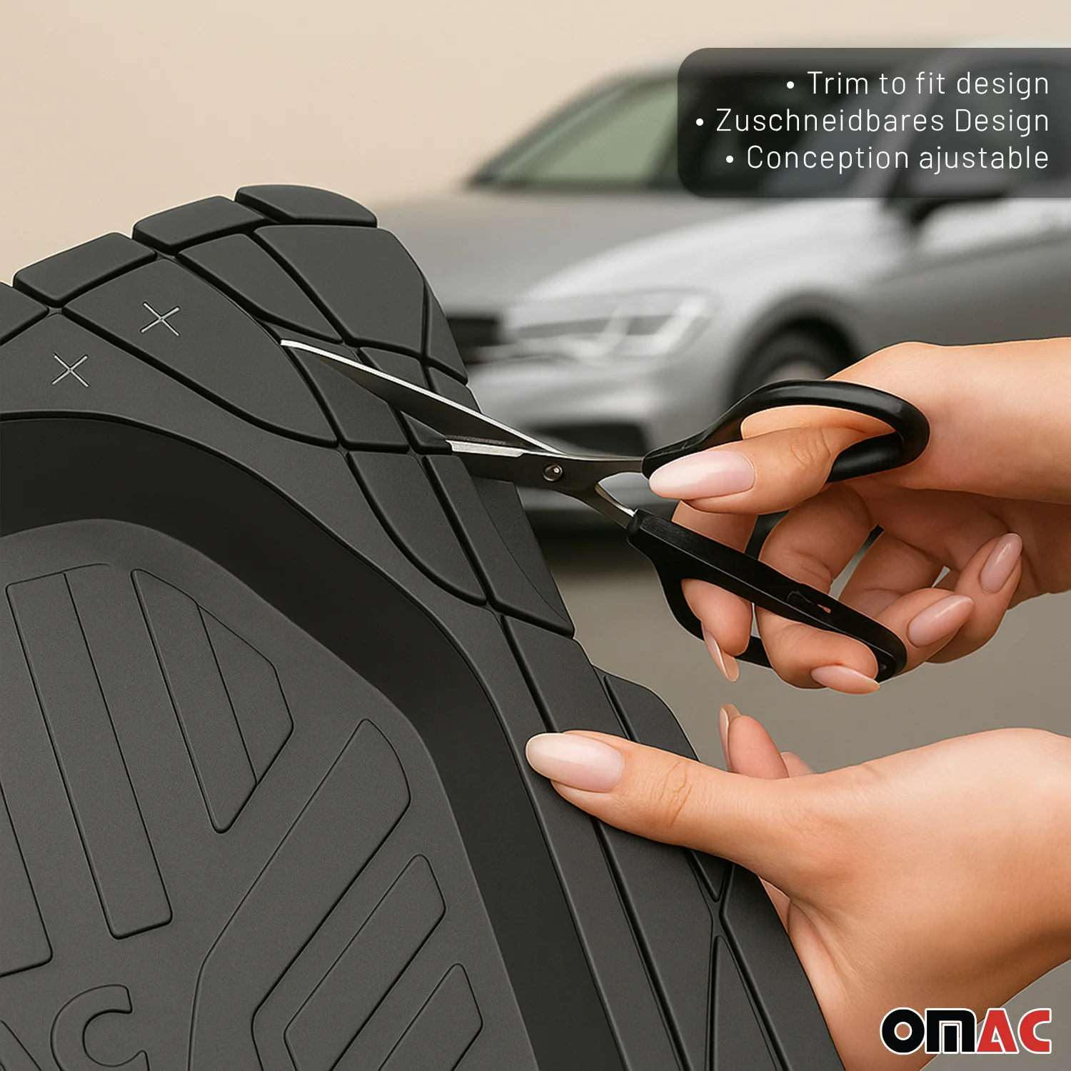 Chevrolet Express Semi-Custom fit Floor Mats & Cargo Liner Black 5Pcs - Image 4